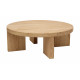 Burl Wood Round Angled Legs Coffee Table